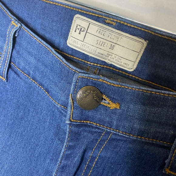 Free People Super Flare Boho Chic Raw Hem Jeans 30 - Picture 8 of 10